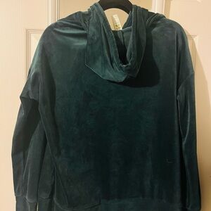 GreenTea Deep Green Plush Hoodie